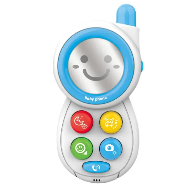 Music World: Telefono blu per bambini con luce e suono immagine 2