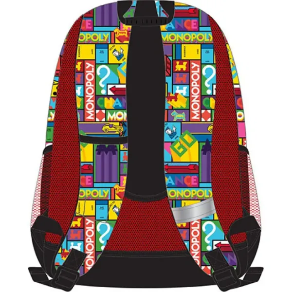 Must: Zaino scolastico Monopoly a tre scomparti arrotondati, 33x16x45cm immagine 2