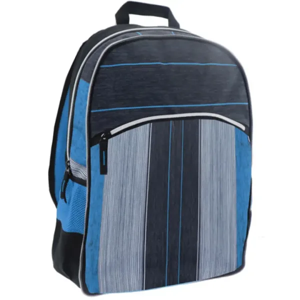 Must: Zaino scolastico a quattro scomparti 2 in 1 blu-nero, 47x25x33cm immagine 2