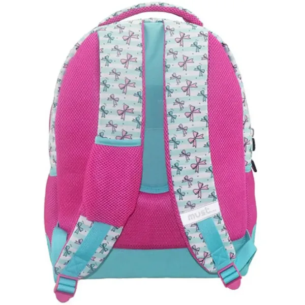Must: Zaino scolastico a tre scomparti arrotondati per ragazze, dimensioni 32x18x43 cm immagine 2