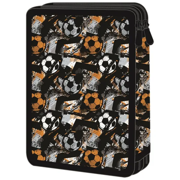 Must: astuccio pre-riempito a più piani con motivo calcistico 15x5x21 cm immagine 2
