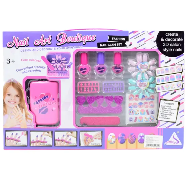 Nail Art: Set di manicure con valigetta, smalti e accessori immagine 6