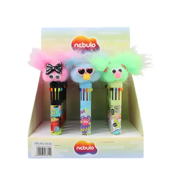 Nebulo: 10 penne a sfera colorate con figure diverse 1 pezzo immagine 1