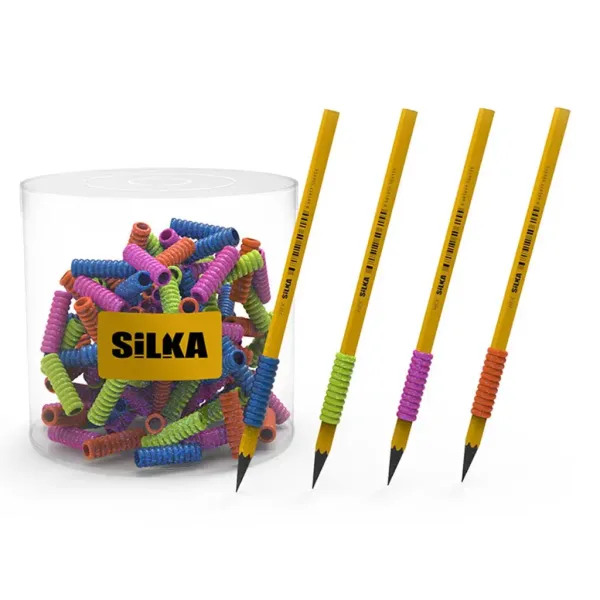 Nebulo: Impugnatura a spirale in silicone per matita, disponibile in diversi colori, 1 pezzo immagine 1