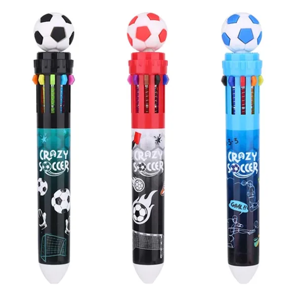 Nebulo: Penna a sfera 10 colori con design calcistico, vari modelli, 1 pezzo immagine 1