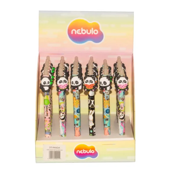 Nebulo: Penna gel cancellabile con pulsante e panda, assortita, 1 pezzo immagine 1