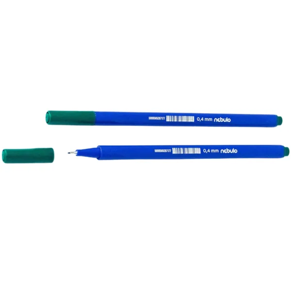 Nebulo: Pennarello a punta finissima triangolare, colore verde, 0,4 mm - 722-B immagine 1