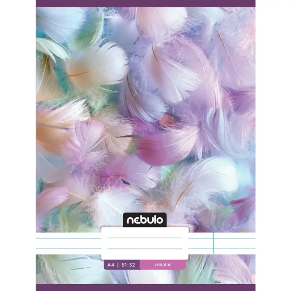 Nebulo: Penne dai colori pastello, quaderno a righe 81-32 formato A/4 immagine 1