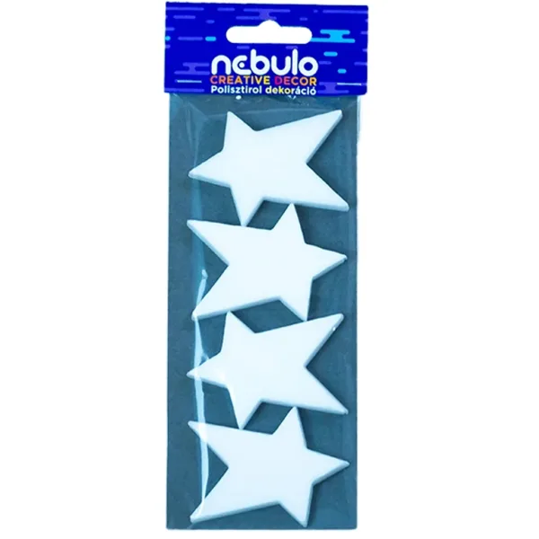 Nebulo: Set decorativo in polistirolo a forma di stelle, confezione da 4 pezzi immagine 1
