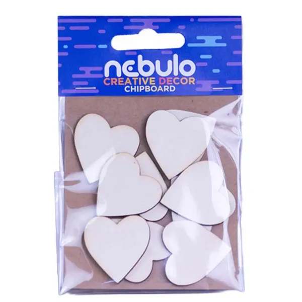 Nebulo: Set di 10 mini cuori decorativi in cartone immagine 1