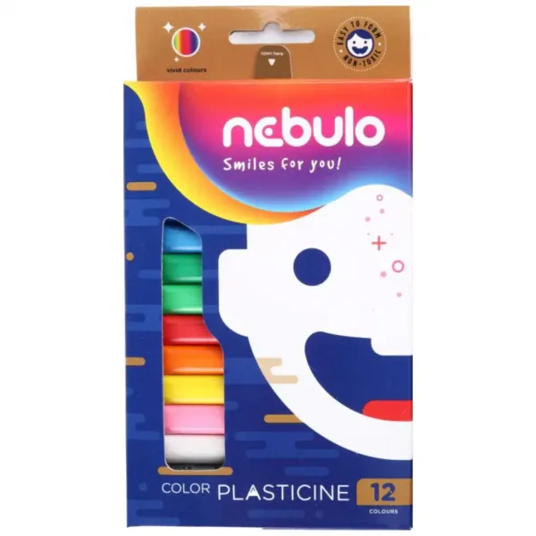 Nebulo: Set di plastilina colorata, 12 pezzi, 200 g immagine 1