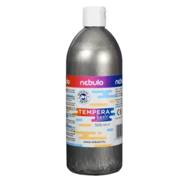Nebulo: Tempera liquida color argento in bottiglia da 500 ml immagine 1
