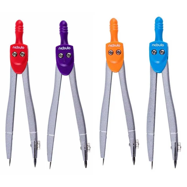 Nebulo: compasso in metallo in custodia in PVC con 1 punta di ricambio, disponibile in diverse varianti. immagine 2