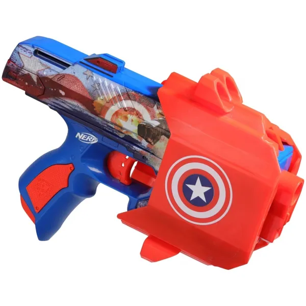 Nerf: Marvel Capitan America lanciatore di spugne - Hasbro immagine 3