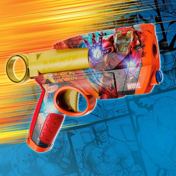 Nerf: Marvel Iron Man lanciatore di dardi in spugna - Hasbro immagine 4