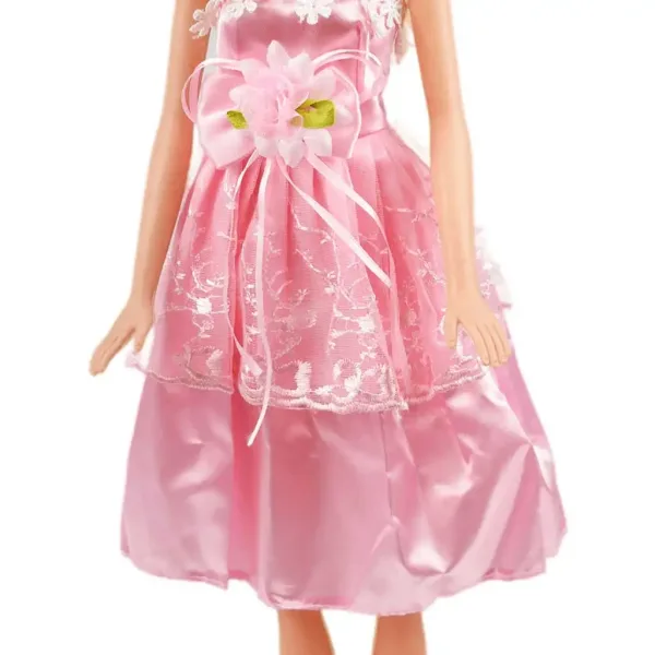 Nicky: Bambola di moda gigante con capelli biondi in abito rosa con effetti sonori, 56 cm immagine 3