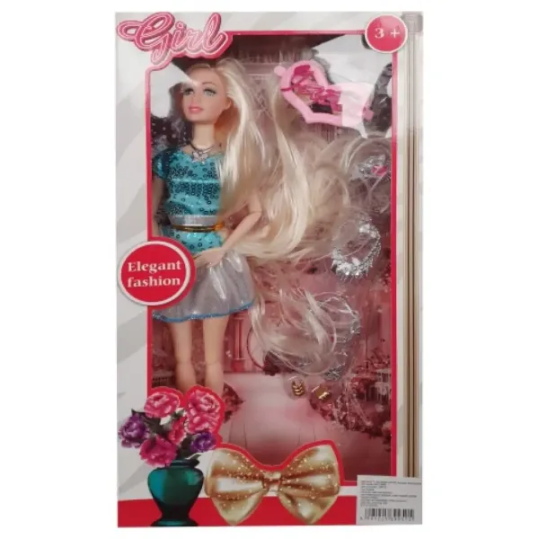 Nicky bambola alla moda elegante con lunghi capelli biondi di 28 cm con accessori in diverse varianti. immagine 3