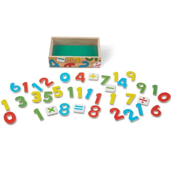 Numeri magnetici in legno set di giochi educativi con scatola di immagazzinaggio - Melissa & Doug immagine 3