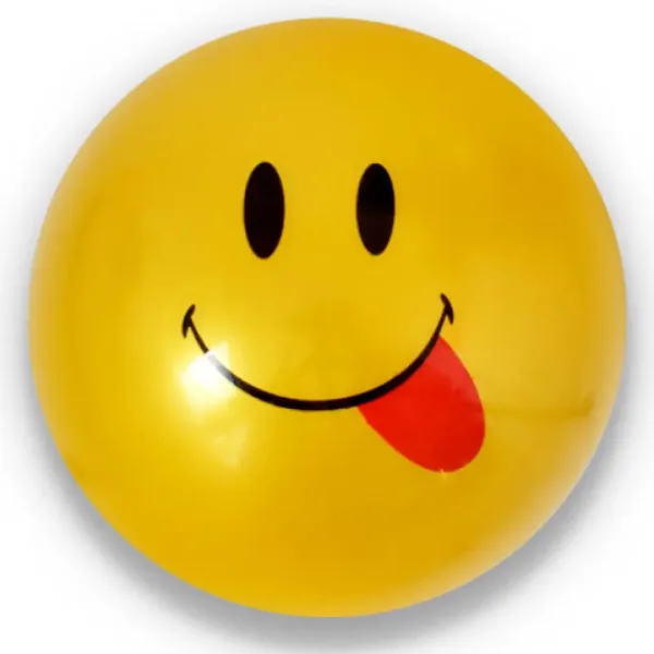 Palla di gomma con motivo emoji in diverse varianti 23 cm immagine 6
