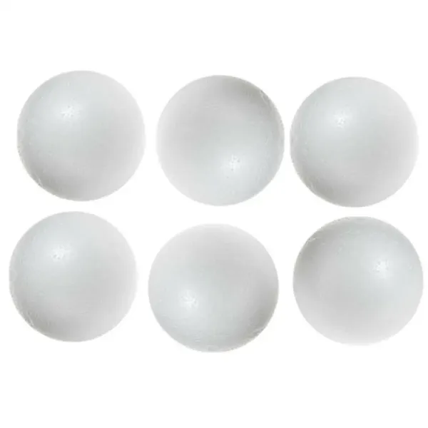 Palline decorabili in polistirolo 4,5 cm confezione da 6 pezzi immagine 1