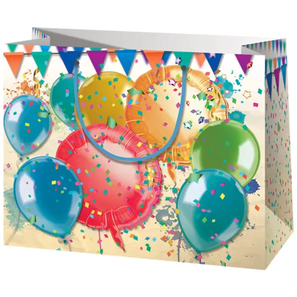 Palloncini colorati borsa regalo esclusiva di medie dimensioni 18x10x23cm immagine 1