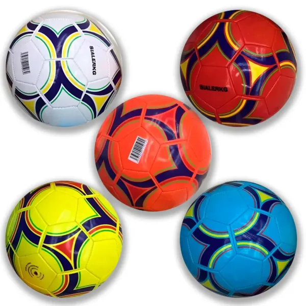Pallone da calcio in pelle sintetica di vari colori 23 cm immagine 1