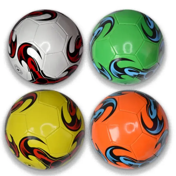 Pallone da calcio in similpelle colorata con motivi, disponibile in diverse varianti, 22 cm immagine 1