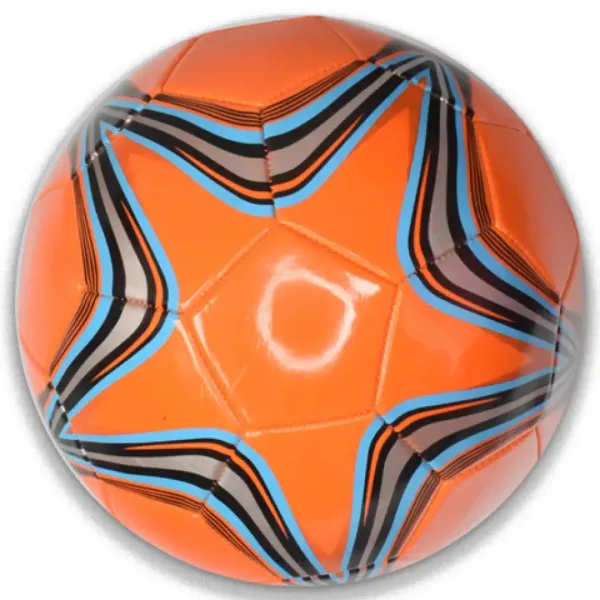 Pallone da calcio in similpelle con motivo a stelle, disponibile in diverse varianti, 22 cm immagine 2