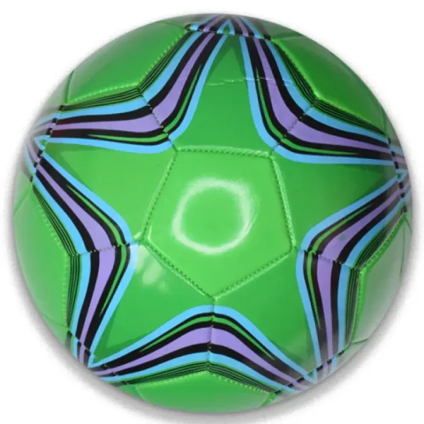 Pallone da calcio in similpelle con motivo a stelle, disponibile in diverse varianti, 22 cm immagine 4