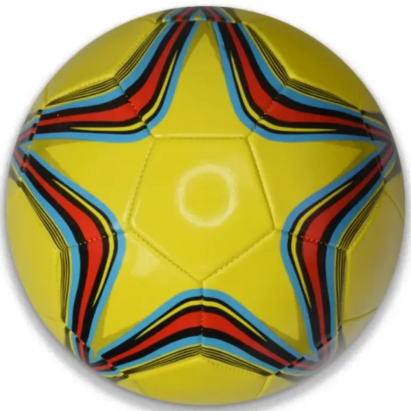 Pallone da calcio in similpelle con motivo a stelle, disponibile in diverse varianti, 22 cm immagine 5