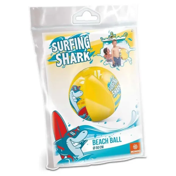 Pallone da spiaggia gonfiabile con motivo di squalo 50 cm - Mondo Toys immagine 2