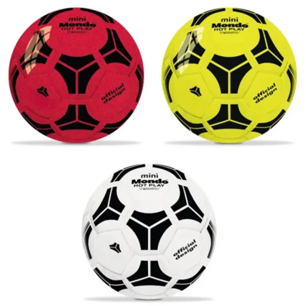 Pallone di gomma colorato con motivo di calcio 14 cm in diverse varianti immagine 1