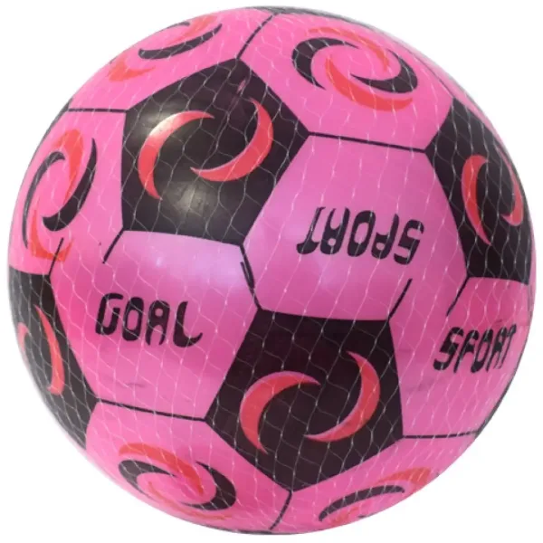 Pallone di gomma con motivo da calcio 23 cm immagine 2