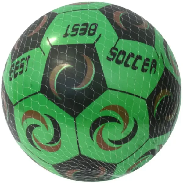 Pallone di gomma con motivo da calcio 23 cm immagine 3
