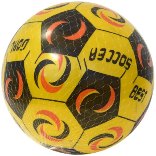 Pallone di gomma con motivo da calcio 23 cm immagine 4