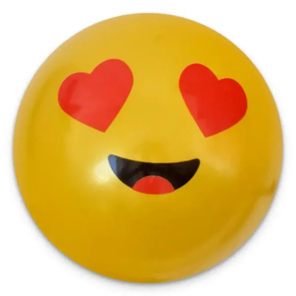 Pallone di gomma con motivo smiley in diverse varianti 23 cm immagine 8