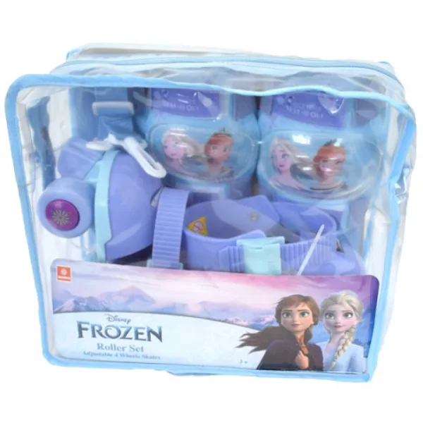 Pattini a rotelle Frozen con set di protezioni, taglie 22-29 immagine 1