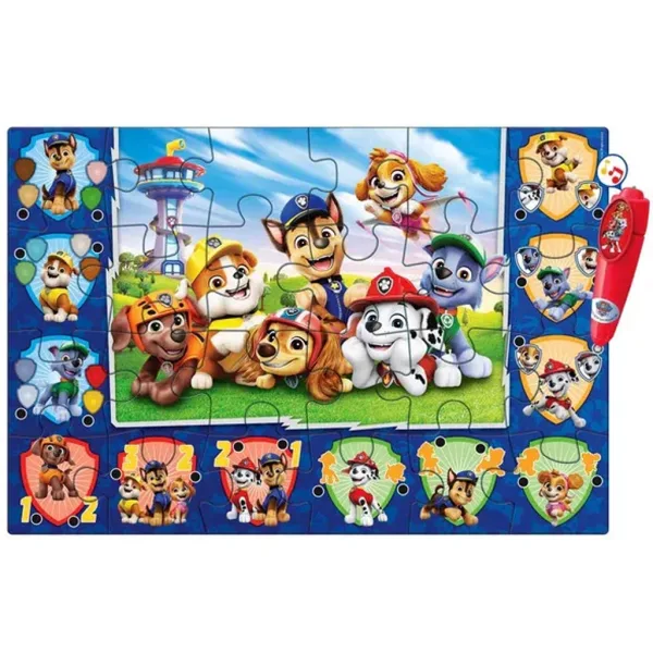 Paw Patrol - Puzzle da pavimento interattivo da 24 pezzi - Clementoni immagine 3
