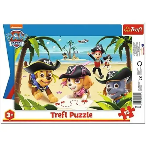 Paw Patrol: Amici puzzle con cornice da 15 pezzi - Trefl immagine 1