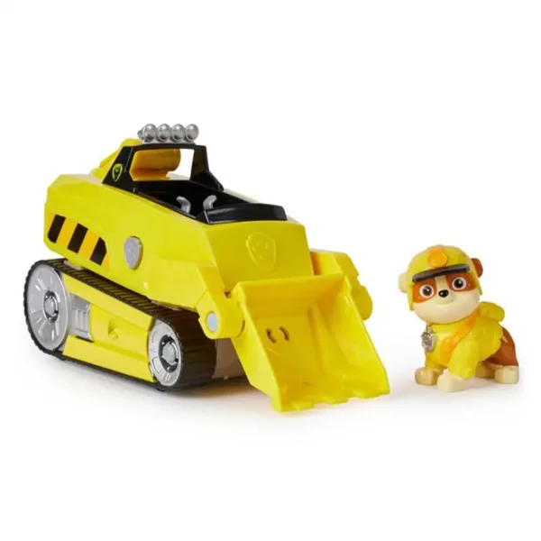 Paw Patrol: Jungle Pups Rubble minifigura con veicolo rinoceronte - Spin Master immagine 3