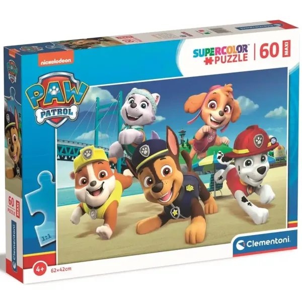 Paw Patrol: Maxi Super Color Puzzle 60 pezzi - Clementoni immagine 1