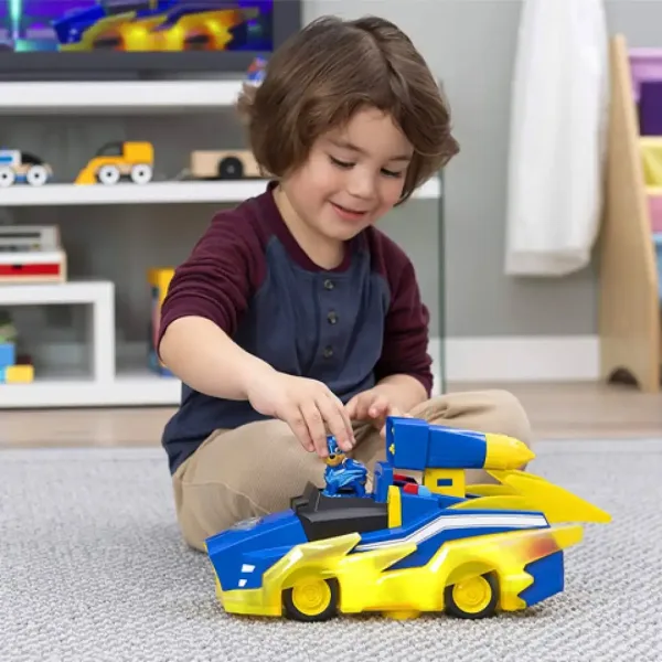 Paw Patrol Mighty Pups: Veicolo Deluxe di Chase con luci e suoni - Spin Master immagine 4