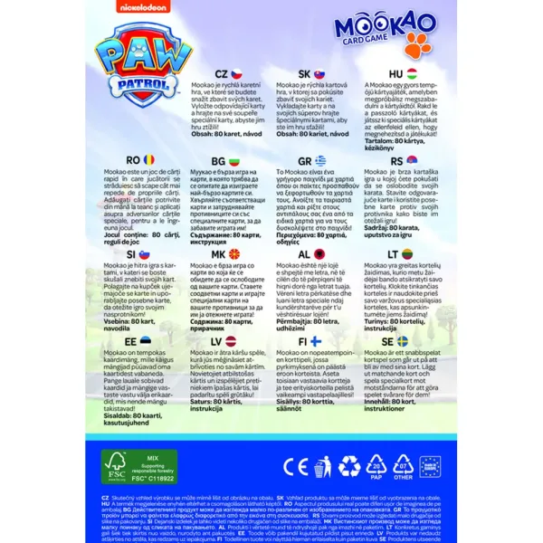 Paw Patrol Mookao gioco di carte - Trefl immagine 3