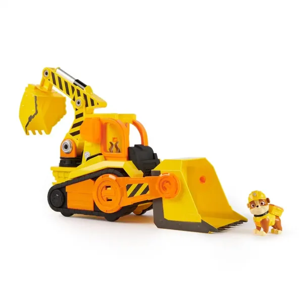 Paw Patrol: Rubble e la sua squadra - Bulldozer deluxe di Rubble - Spin Master immagine 3