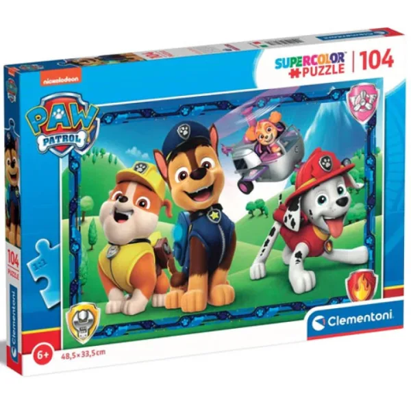 Paw Patrol Supercolor puzzle 104 pezzi - Clementoni immagine 1