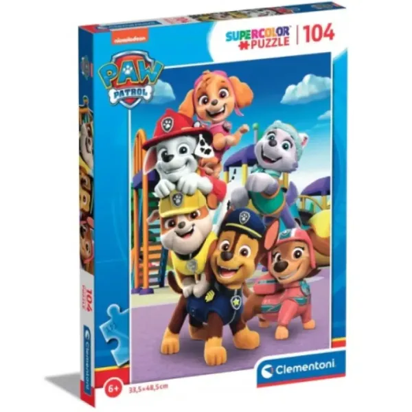 Paw Patrol Supercolor puzzle da 104 pezzi - Clementoni immagine 1