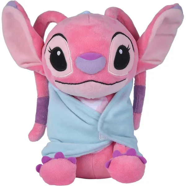 Peluche Disney Stitch Angel con coperta da 25 cm - Simba Toys immagine 2