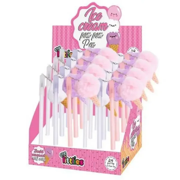 Penna a sfera con decorazione a pompon gelato in diverse varianti immagine 2