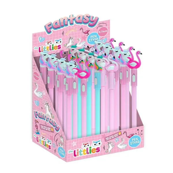 Penna a sfera con unicorno/flamingo e LED immagine 1