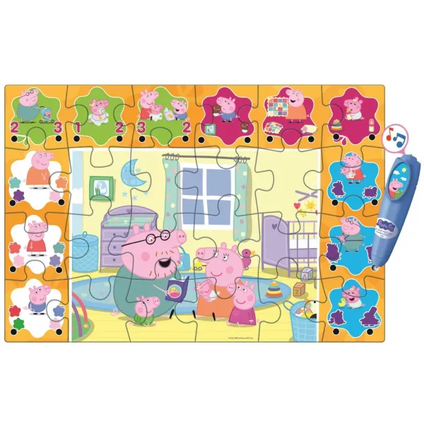 Peppa Pig - Puzzle da pavimento interattivo 24 pezzi - Clementoni immagine 3